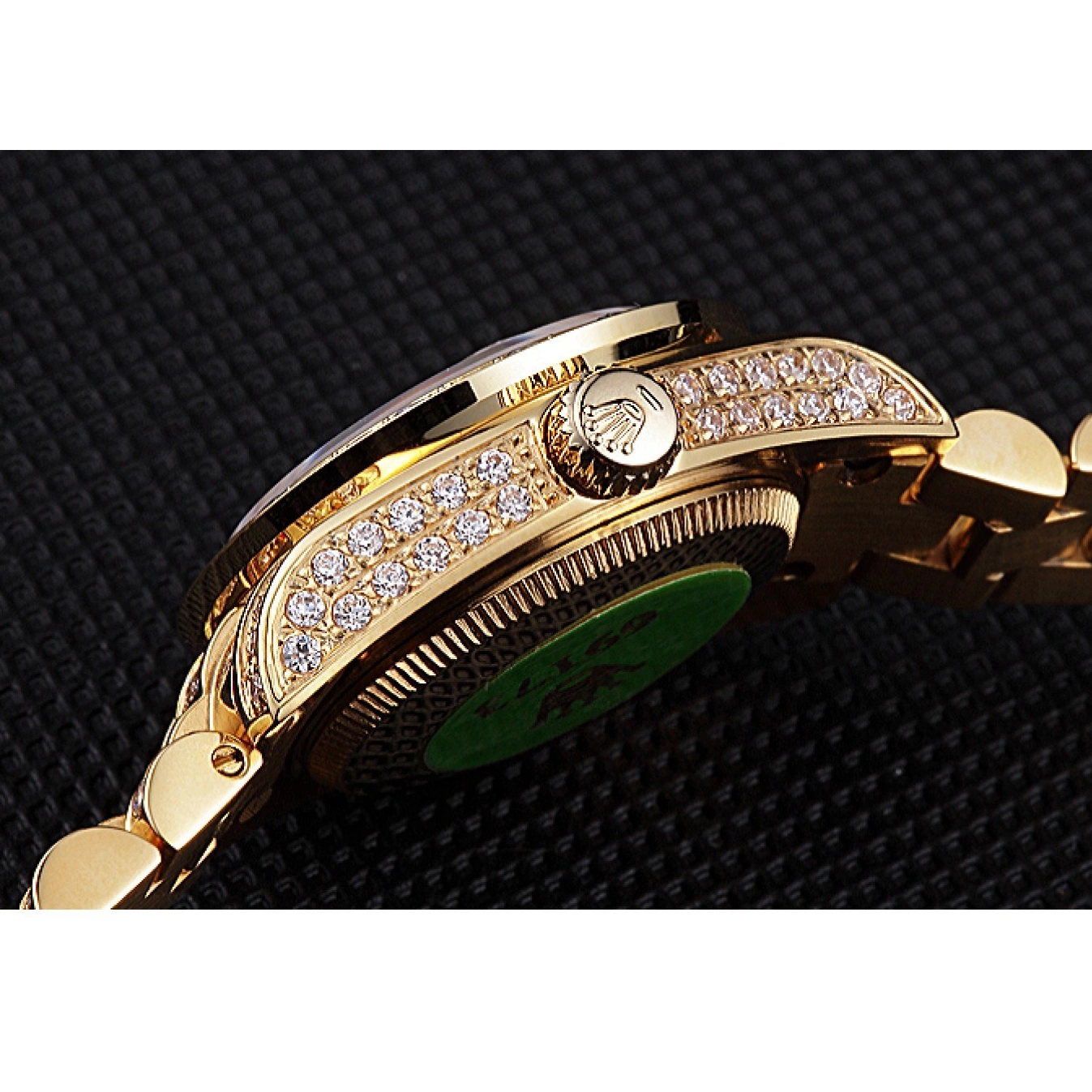 AAA replica watch Diamond Dial Swiss Rolex Gold DateJust 622024 0723